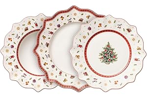 ‎VILLEROY & BOCH Villeroy & Boch Toy'S Delight Zastawa Stołowa, Biały/Czerwony, 12 Elementów