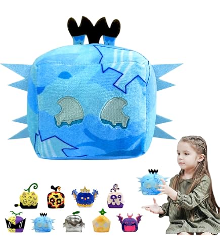 Peluche Blox Fruits 15 Cm – Animal Fruit Carré En Peluche Douce – Kiton, Dragon, Léopard – Jouet Câlin Pour Enfant, Décoration Chambre – Cadeau Collectionneur