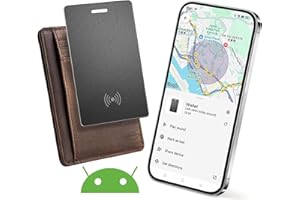 KKSTOTO Tracker per Android, Portafoglio Tracker Ricaricabile, Compatibile con l'APP Google Find Hub(solo Android), Localizzatore Portafoglio Android Air Tag Bluetooth per Bagagli, Valigie e Borse