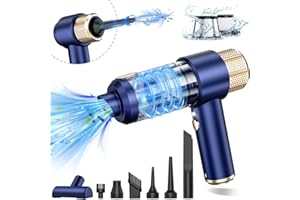 LYtech Aspiradora de mano 4 en 1, batería de 6500 Pa, aspiradora de mano inalámbrica 4000 mAh USB recargable portátil ligera con filtro HEPA 3 mini aspiradoras de coche aspiradora de aire comprimido