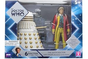 TOYNK DOCTOR WHO 6th Doctor w/ Dalek 6 Inch Figure Set - Revelation of the Daleks