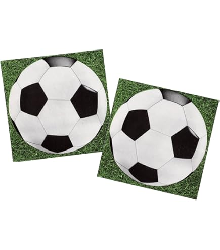 80er-Set Fußball-Servietten „GOAL“ – Perfekt Für EM 2024, Kindergeburtstage & Sportpartys