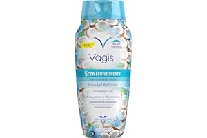 Vagisil Scentsitive Scents Daily Feminine Intimate Wash For Women, Plus Coconut Water, All-Day Freshness, Hypoallergenic, skin-friendly Coconut Hibiscus Scent, 354ml