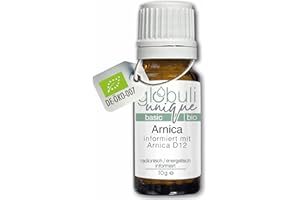 ‎GLOBULI UNIQUE Arnica (D12) BIO Streukügelchen · globuli unique · informiert mit Arnica D12 · 10 g · DE-ÖKO-007