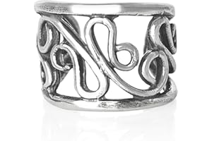 DESIGNER INSPIRATIONS BOUTIQUE Scrolled Wire Band Outer Ear Cuff Clip-On Earring - 925 Sterling Silver - Non Pierced Earring