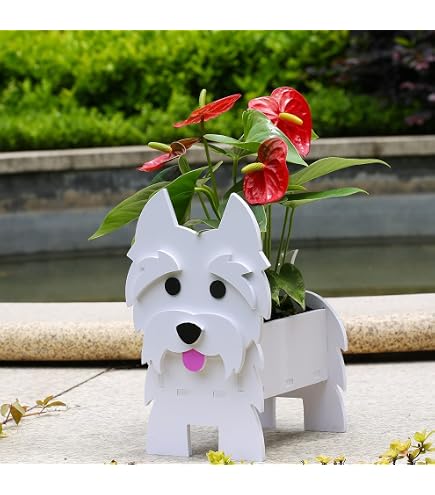 Nemesis Now West Highland Terrier Wine Bottle Holder – 21cm White Resin Dog Decor & Gift