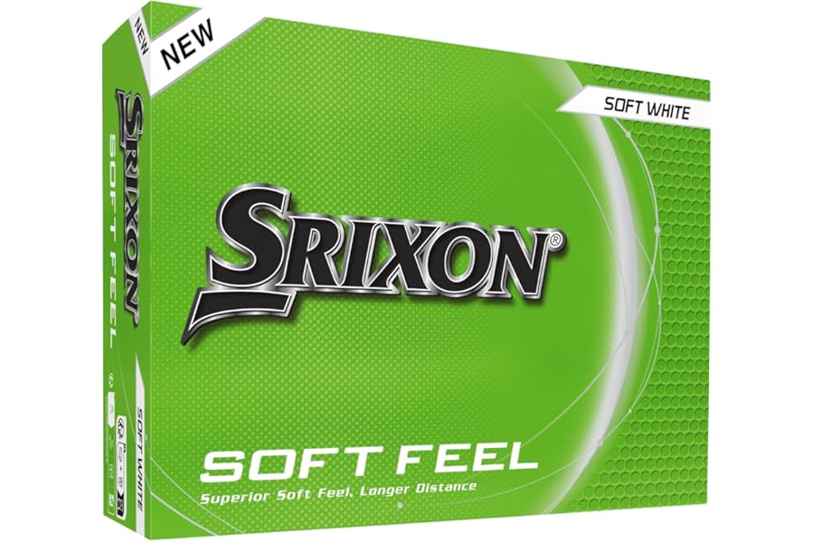 Srixon SOFT FEEL_13 & 14 Ultra-soft and long distance golf balls| Stable trajectory and controlled spin| Premium feel and control around the green| Yellow/White