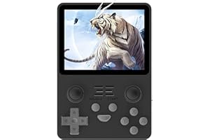 CAWEVON RGB20S Retro Handheld Game Console, 3.5 IPS Screen 3500mAh Battery Retro Video Game Console with 128G TF Card Pre-Installed with 25000 Games, Linux System Game Player (RGB20S, Black, 128G)