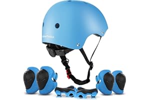 ‎VALUETALKS ValueTalks Schonerset Kinder Protektoren Schützer inliner Schutzausrüstung Kinder Knieschoner Set mit Helm für inliner Skateboard Fahrrad Rollschuh