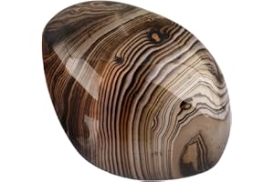 mookaitedecor Agate Baguée Pierre Polie Roulée Naturelle Reiki Lithothérapie Pierres et Cristaux Décoration Collection