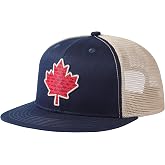 Bassdash Flat Brim Trucker Cap Adjustable Snapback Hat Mesh Back for Men Women Fishing Hunting
