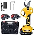 HELLARO 36 V Cordless Pruning Shears 2 PCS Backup Rechargeable 2Ah Lithium Battery Powered 25 mm Pruner Cutting Diameter Gardening Secateurs for Fruit Tree Hedge Branch Cutting size 1 inch
