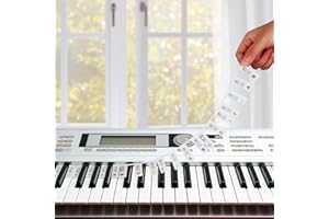 DINGBLUE Removable Piano Keyboard Note Labels - Piano-Key-Music-Notes-Letter-Label, Piano-Notes-Guide-for-Beginner, 61 key/ 88 key full size, Made of Silicone No Need Stickers, Reusable (Rainbow colors)
