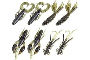 Agatige 25 Stück weicher Fischköder, Hummerköder, Krebse, Garnelenköder, künstlicher Köder, Swimbait, weicher Garnelenköder