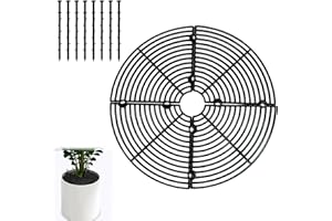 Yuiturt 2 Pcs Grille de Protection pour Plantes, Grille Protection Chat Pot de Fleurs 30 cm, Cache-Pot Réglable avec Kit Fixation ABS, Protège contre Chats, Enfants et Animaux Domestiques