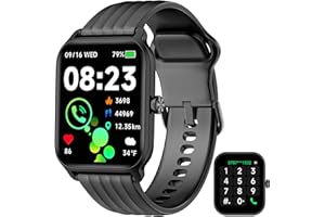Baolubao Smart Watch for Men Women (Bluetooth Call), Built-in Alexa, 1.85" Screen Fitness Watch with Heart Rate/SpO2/Sleep Monitor, 100 Sports Modes, IP68 Waterproof Activity Trackers for iOS Android