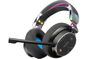 Skullcandy PLYR Cuffie da Gioco Wireless Over-Ear Multipiattaforma, 24 Ore di Autonomia, Enhanced Sound Perception e Microfono, Compatibili con Xbox, Playstation e Computer - Nero