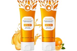 SHEBEEDO 2PCS Orange Peeling Gel,Organic Orange Exfoliating Gel,Deep Exfoliating Cleanser for Face,Gentle Peeling Cleanser for Brighten & Soften Skin,Deep Cleansing Moisturizing Facial & Body Exfoliator 100g