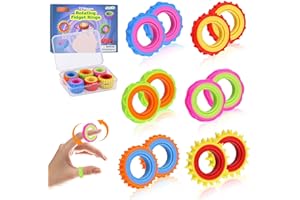 BAISHUWU Fidget Ring Toys für Kinder Erwachsene, 12 Stück Sensorik Autismus für Spielzeug, Anti Stress R-ing Squishy, Fidget Rin-g K-inder, Beruhigend Bei Stress Angst, Zappelspielzeuge für Kinder