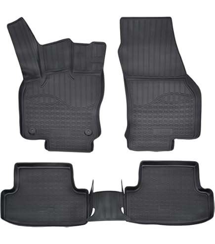 Mossa Tappetini auto in feltro compatibili con SEAT Ateca (2016- ) - tappeti auto - nero 2