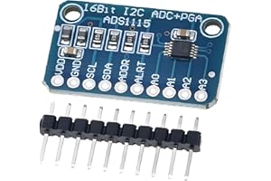 ADSPOW Compatible avec le module ADS 1115 ADC 16 bits 4 canaux, convertisseur analogique - numérique, module ADC, compatible avec arduino, Raspberry Pi, etc.