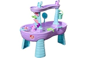 Step2 Rain Shower Splash Licornes Table d'eau avec 13 Accessoires - Rose & Violet | Table Jeux d'eau | Table d'activité pour Le Jardin, Table Activité Eau | Table d'eau Extérieur