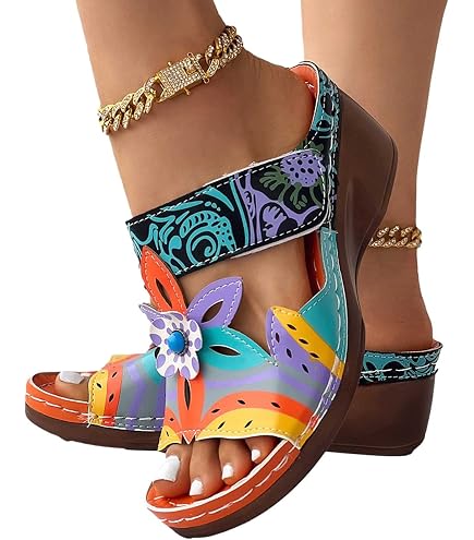 Sandales Compensées Femme Bastwahl - Mules Plateau Bout Ouvert - Confortables Pour Plage Et Vacances