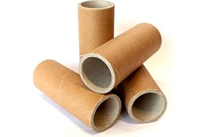 Werth-Metall 50mm Papphülse, Pappdose, 50 x 59,8 x 160mm, spiralgewickelt, sehr fest, Braun, Hartpapierhülsen (10 Stk)