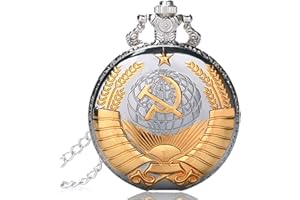 COKINKIDS Reloj de bolsillo para hombre con insignia de la Unión Soviética para hombre