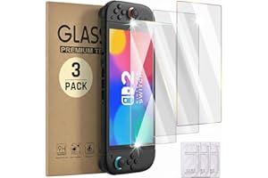 FRESILKORA [3Pack]Screen Protector for Nintendo Switch 2, Tempered Glass Screen Protector for Nintendo Switch 2, Glass Screen Protection - 9H Hardness, Anti-Scratch, Anti-Fingerprint, Switch 2 Accessories