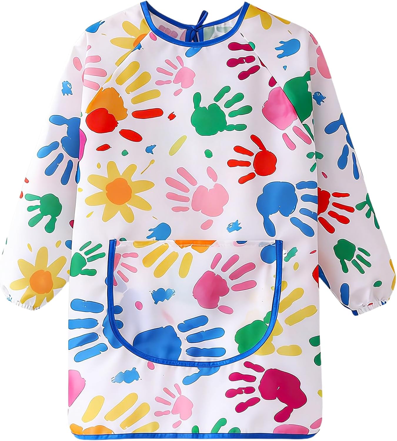 Zasjon Delantal Niño Infantil, Bata Pintura Plastico Niños 8 a 10 Años, Con Bolsillos y Mangas, Impermeable, Adecuado para Pintura ArtíStica Escolar, Cocina y Actividades de Laboratorio