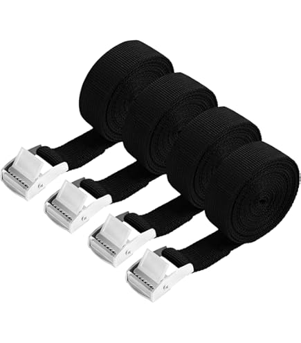 6 Cinghie Di Fissaggio Super Resistenti - Ideali Per Auto, Bici E Traslochi! 2 Metri X 25 Mm