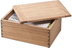 KIRIGEN Scatola di legno con coperchio Scatola decorativa per artigianato, cucito, souvenir, scatola di legno per gioielli fai da te gelb-braun