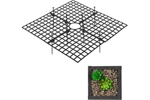 Zimoer 2 Pezzi Griglia di Protezione per Piante, 30 cm Griglia di Protezione per Vasi di Fiori Plastica Tagliabile, Nero Quadrata Protezione per Bambini, Animali Domestici