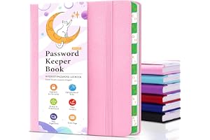 Lösenordsbok med alfabetiska flikar, 11,5 x 15,5 cm lösenordsbok för seniorer, internetlösenord bok för inloggning på webbplats, liten lösenordsbok, lösenordsbok för att hålla dig organiserad –