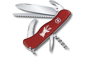 Victorinox Hunter, Navaja Multiuso Suiza, Cuchillo bolsillo, Regalo, 12 Funciones, Hoja grande, Sacacorchos, Bloqueable