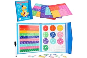 ‎JOKILY Bruchrechnen Material Magnetisch,Bruchrechnen Montessori Material, Mehrfarbiges Bruchrechnen Lernen, Bruchstreifen, Montessori Mathematisches Spielzeug für Mathe Bruchrechnung Klassen, Ausbildung