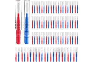 RAZOKO Interdental Brush, Flossing Head,Easy Use Tooth Cleaning Tool (1Pack(2.5mm/3mm)-88pcs)