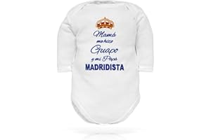 CORREDINO NEONATO Body de bebé bordado Juventino, Inter, Milan, Real Madrid, Barcelona, Paris Saint Germain (cálido algodón, manga larga y corta Masculino y Femena)