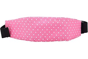 CESUO 1 Pcs Bande De Fixation Enfant Tete Support Etoile Imprimer Dormir Ceinture Siege De Voiture Sommeil Sieste Titulaire Ceinture Poussette Siege De Securite Porte-Ceinture (Rose)