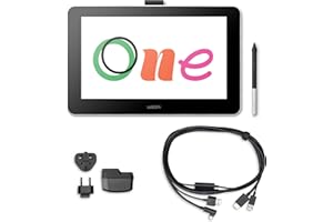 Wacom One Creative Tavoletta Display con Software Inclusi, Display 13.3" Full Hd 1920 x 1080, Penna Precisa - Per l'Home Office e l'E-Learning, Compatibilità Windows, Android, Mac