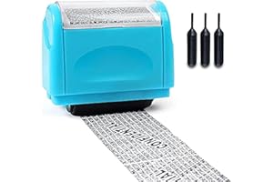 SUMWITUM Data Defender,Identity Roller Stamp Wide Rolling Security Stamp,Including 3-Pack Refills-Confidential Roller Stamp,Address Blocker Security,Anti Theft and Privacy Safety