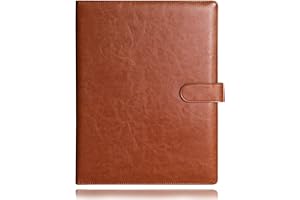 CAILIYA Portadocumenti in Formato A4 Multifunzione, Cartellina Portadocumenti in Pelle con Portapenne e Scomparti Interni per Conferenze, Forniture per Ufficio per la Categorizzazione di Documenti (Marrone)