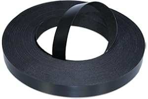 WOODPRESS 22mm Bordatura in Melammina Nero Opaco, Pre-Incollato, Nastro per Impiallacciatura - 50m Rotolo per il Commercio - Stira il Nastro per un'Applicazione Facile Fai-da-Te