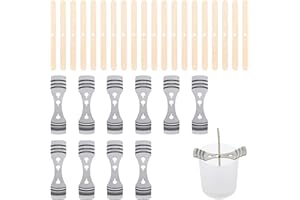 HELWEET Support Meche Bougie, Dispositifs De Centrage De Mèche De Bougie, Bougie Mèche Appareil de Centrage, Support de Noyau Bougie Dispositif de Centrage du Noyau pour la Fabrication de Bougies,30 Pièces