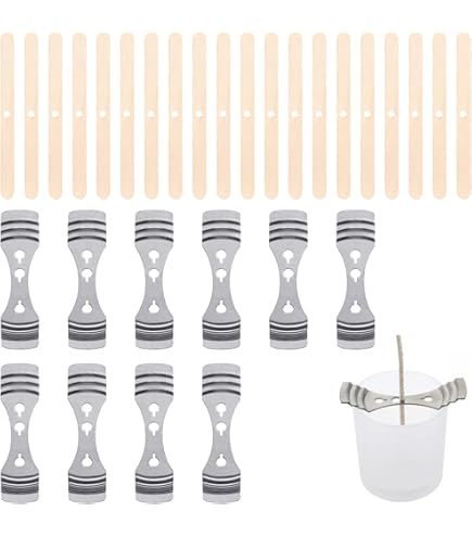 Produktbild von 10x Edelstahl Kerzen-Docht Halter - Metall Docht-Zentrier-Clips Für DIY Kerzen