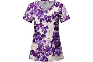 Sizoer Valentinstag Kasacks Damen Pflege Bunt Baumwolle Herz Gedruckt Schlupfkasack Damen Pflege Große Größe Kurzarm V-Ausschnitt Schwesternkittel Kasack Bunt Mit Taschen Kasack Damen Laborkittel