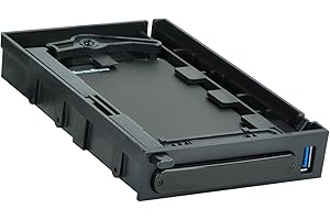SilverStone SST-MS06B - Mobiles 3,5" Super-Speed Aluminium-Festplatten-Gehäuse mit Hot-Swap-Laufwerkseinschub für 9,5 mm dicke 2,5" SATA-HDDs oder SSDs, schwarz