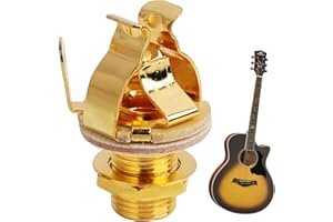 NGUIT Full-Contact Output Jack for Guitar Bass 1/4″ Audio Socket 4-Contact Stereo Jack with Locking Nut Washer Professional Mounting Kit Studio-Grade Signal Integrity