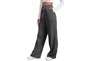 DWEVKEFUL Jogging Femme - Décontracté Baggy Pantalon avec Poches Yoga et Pilates Pantalons de Sport Taille Elastique Grande Taille Bas de Jogging Large Leger Jogging